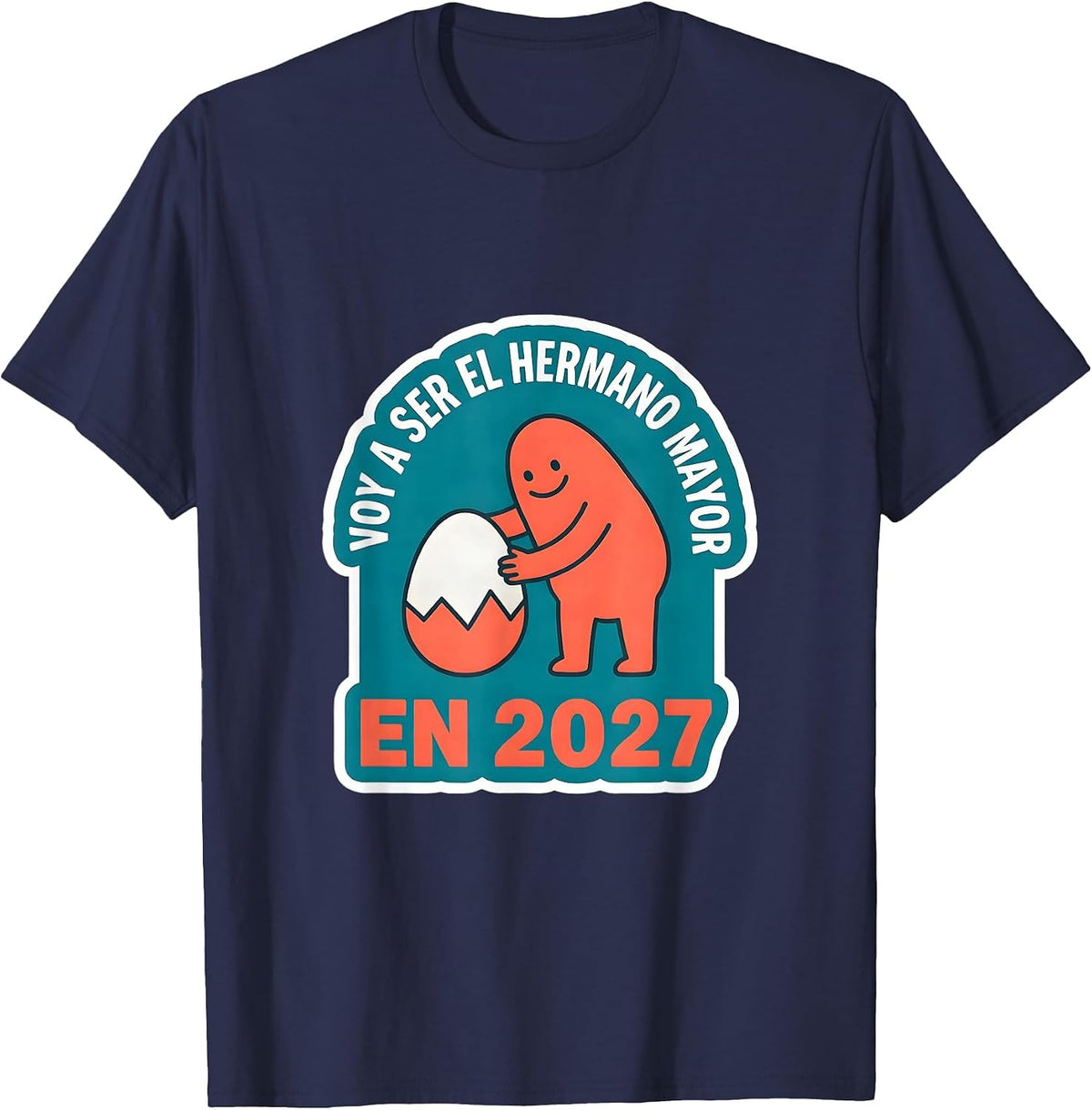 Voy a ser el hermano mayor en 2027 Spanish Big Brother T-Shirt - Navy Blue