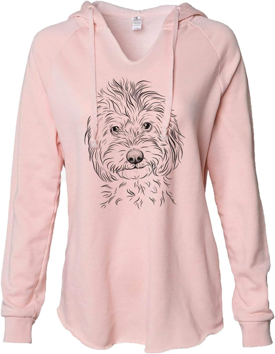 Inkopious Mason the Cavapoo - Cali Wave Hooded Sweatshirt - Blush