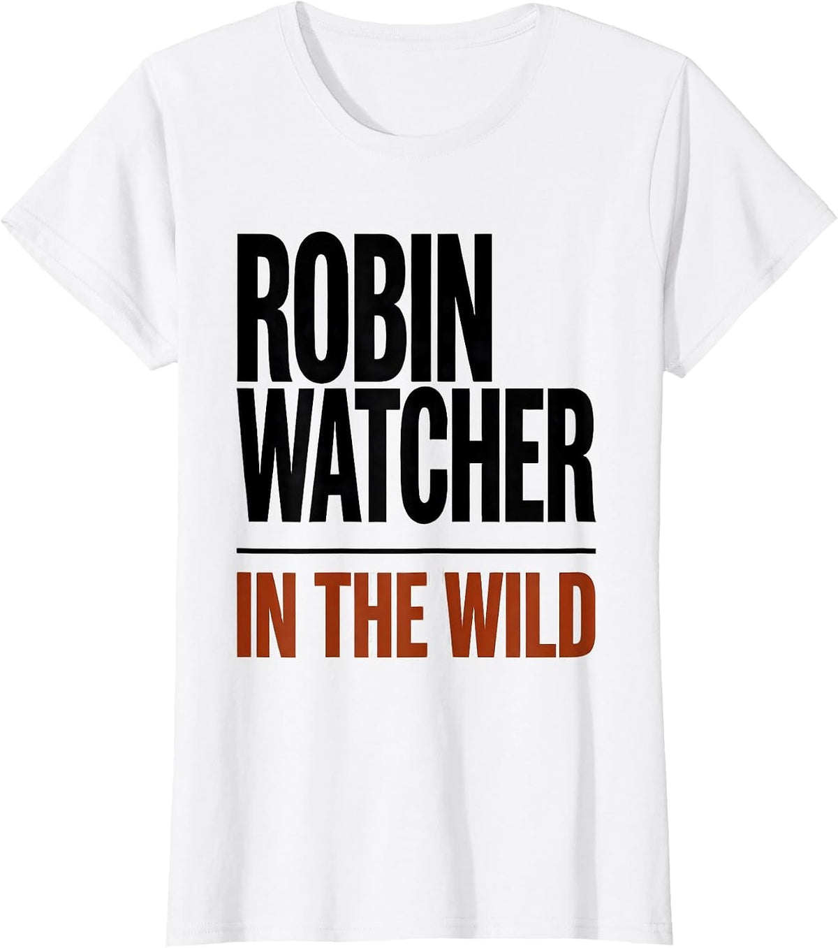 Robin Watcher in the Wild Bird Design T-Shirt - White