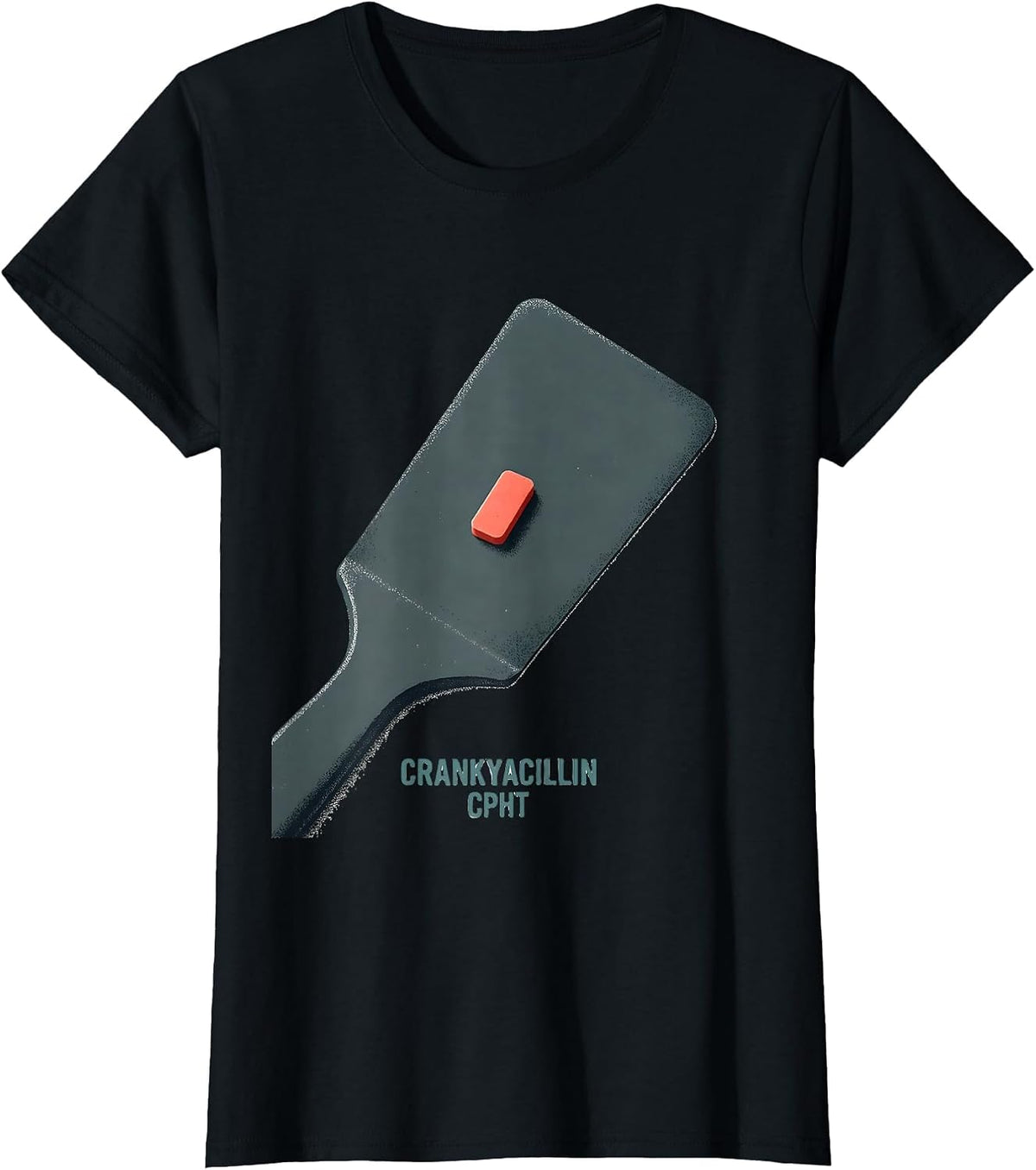 Women's Crankyacillin, CPhT Funny Pharmacy Tech Pharmacist Humor T-Shirt - Black
