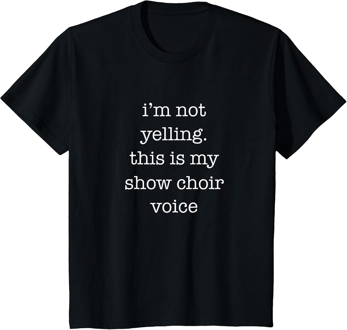 Funny Show Choir Shirt This is My Show Choir Voice Sarcastic T-Shirt - Black