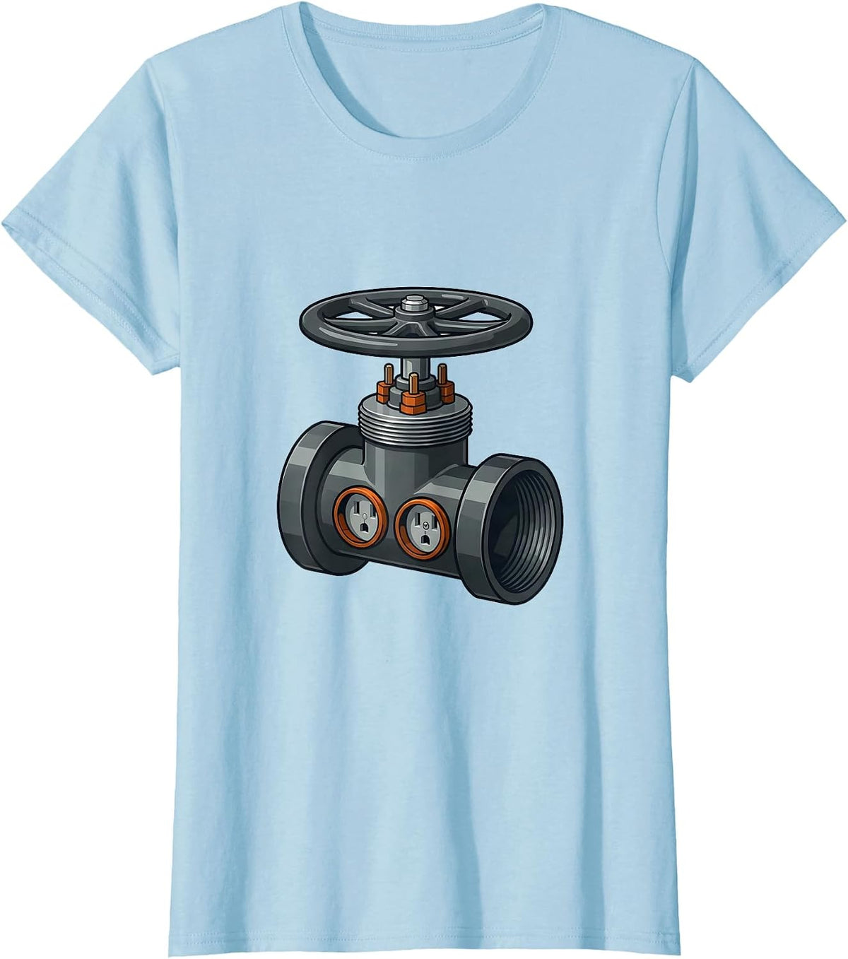 Valve Outlet Plumbing Joke Plumber Gift T-Shirt - Baby Blue