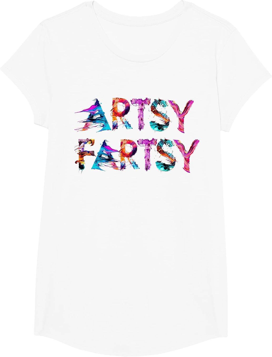 Artsy Fartsy Funny Artist T-Shirt T-Shirt - Girls White
