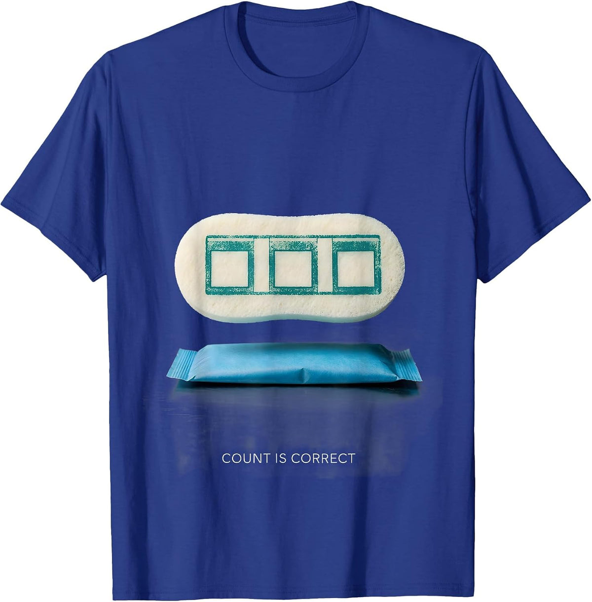 Men's Count Is Correct Minimalist Surgical Tech Humor Appreciation T-Shirt - Royal Blue