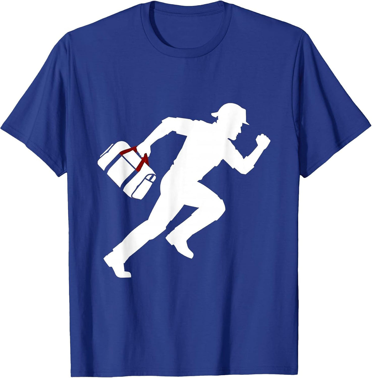 EMT Paramedic Sprinting Trauma Bag Graphic T-Shirt - Royal Blue