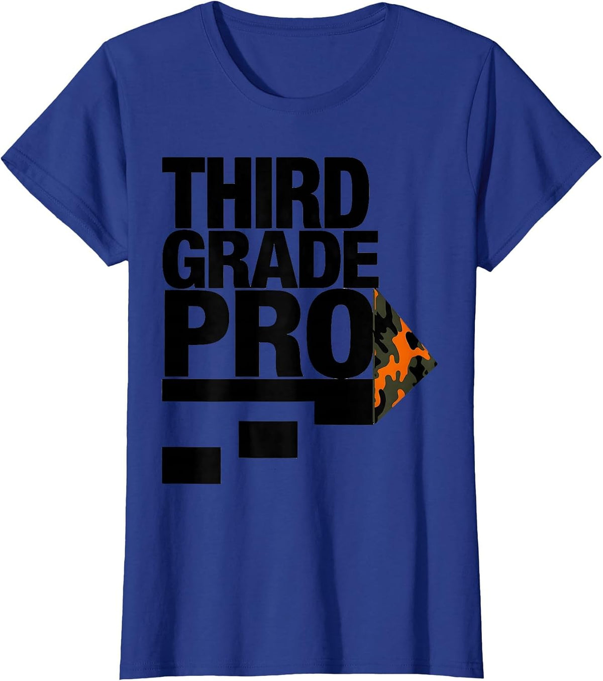 Women's Third Grade Pro Camo Back To School Boys Teachers T-Shirt - Royal Blue