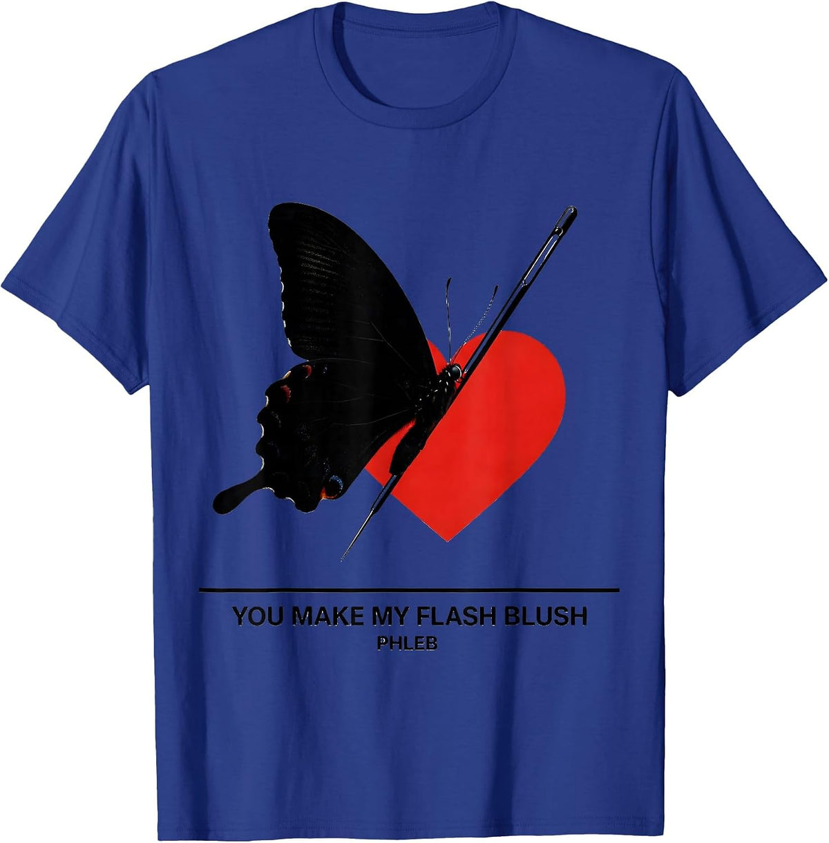 You Make My Flash Blush PHLEB Funny Phlebotomist Valentine T-Shirt - Royal Blue