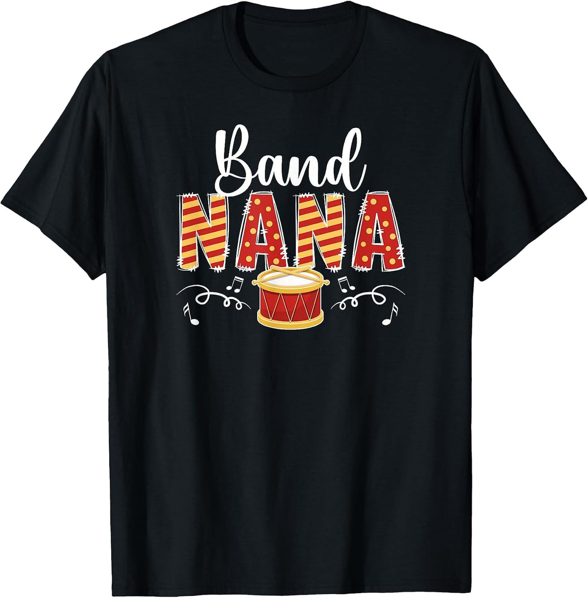 Band Nana Marching Band Nana Grandma T-Shirt - Black