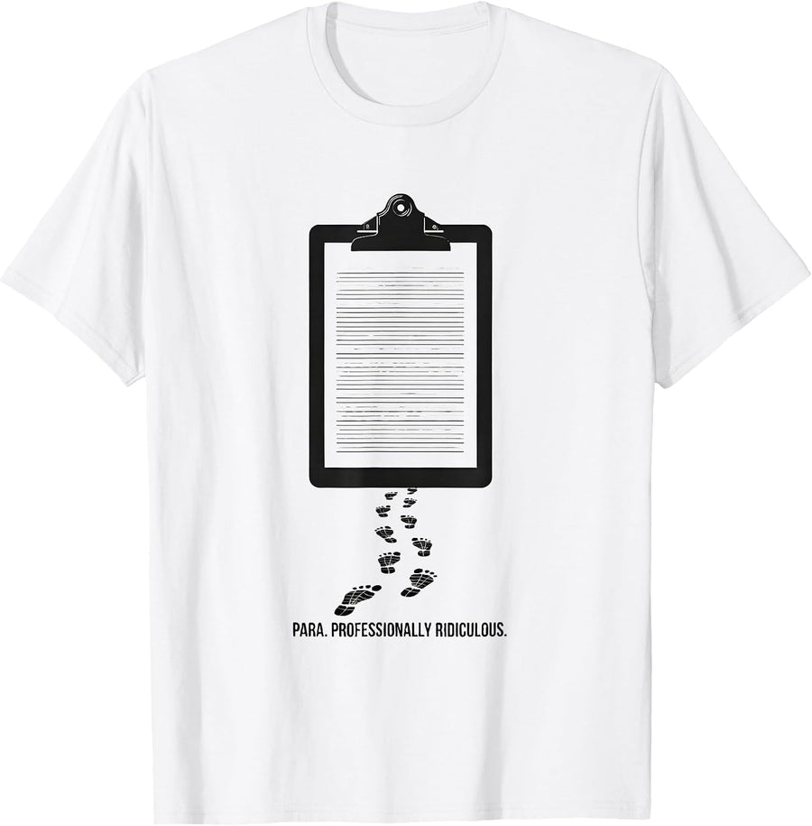 Men's Para Professionally Ridiculous Funny Paraprofessional Goose T-Shirt - White