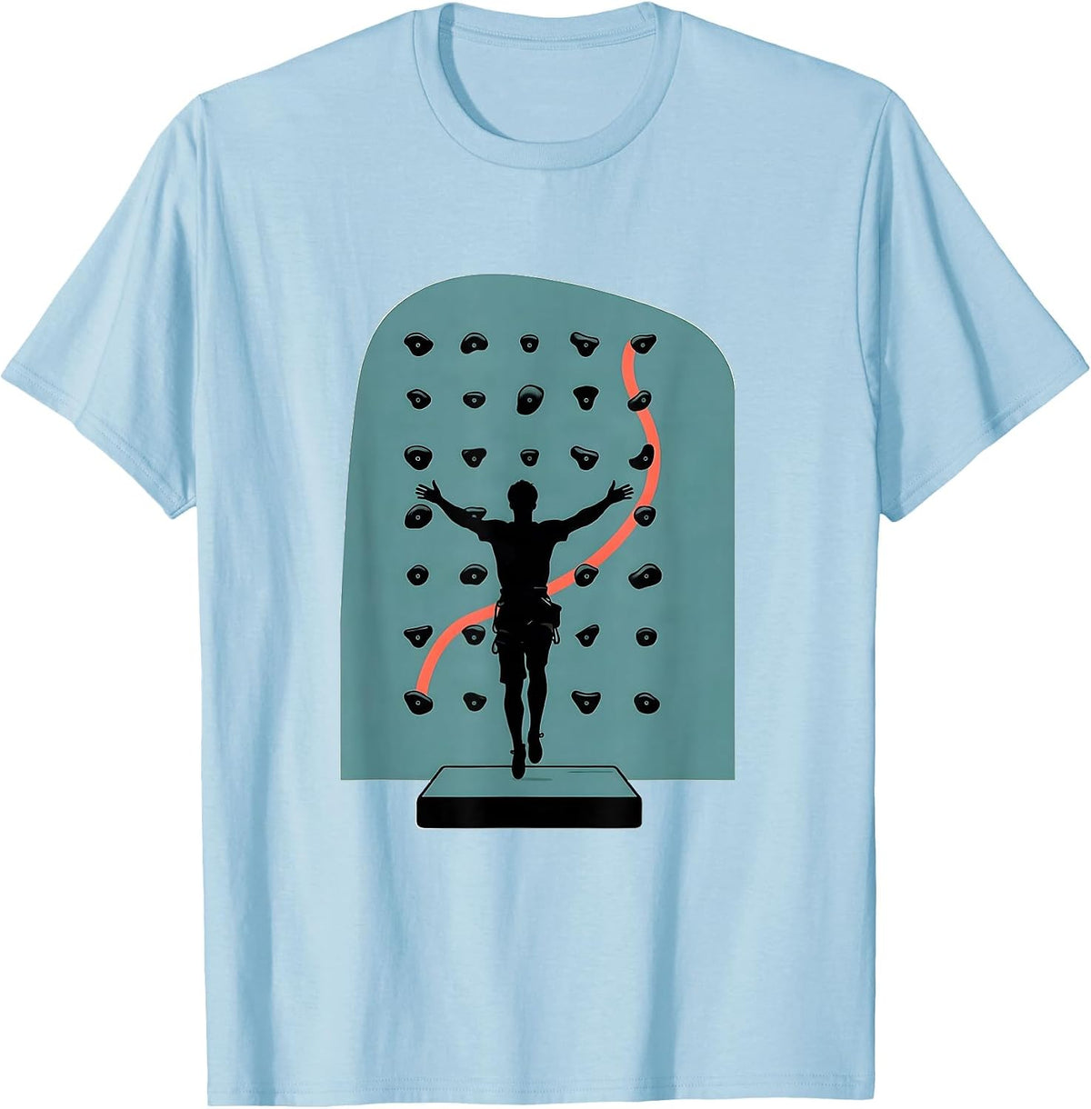 Men's Bouldering Climber Humor Rock Climbing Enthusiast Gift T-Shirt - Baby Blue