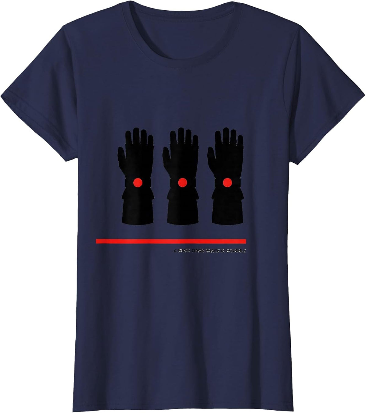 Women's A Spare Hand Brace Is Sensible Funny Woodworker Carpenter T-Shirt - Navy Blue