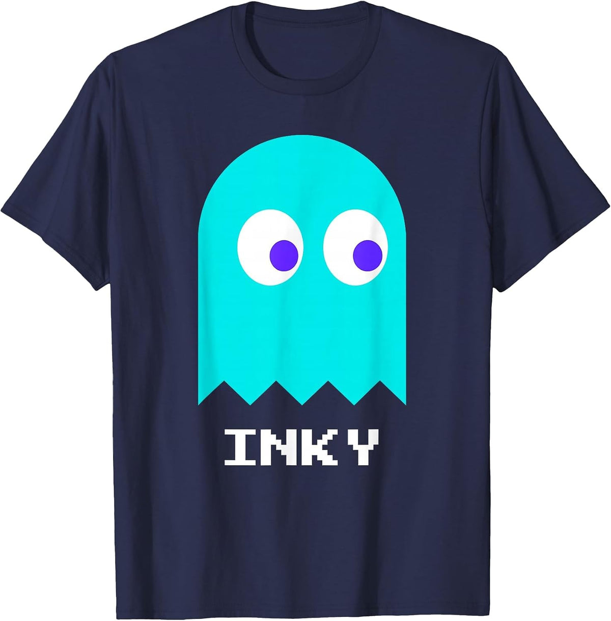 Retro Gamer Nerd Inky Halloween Costume T-Shirt - Navy Blue