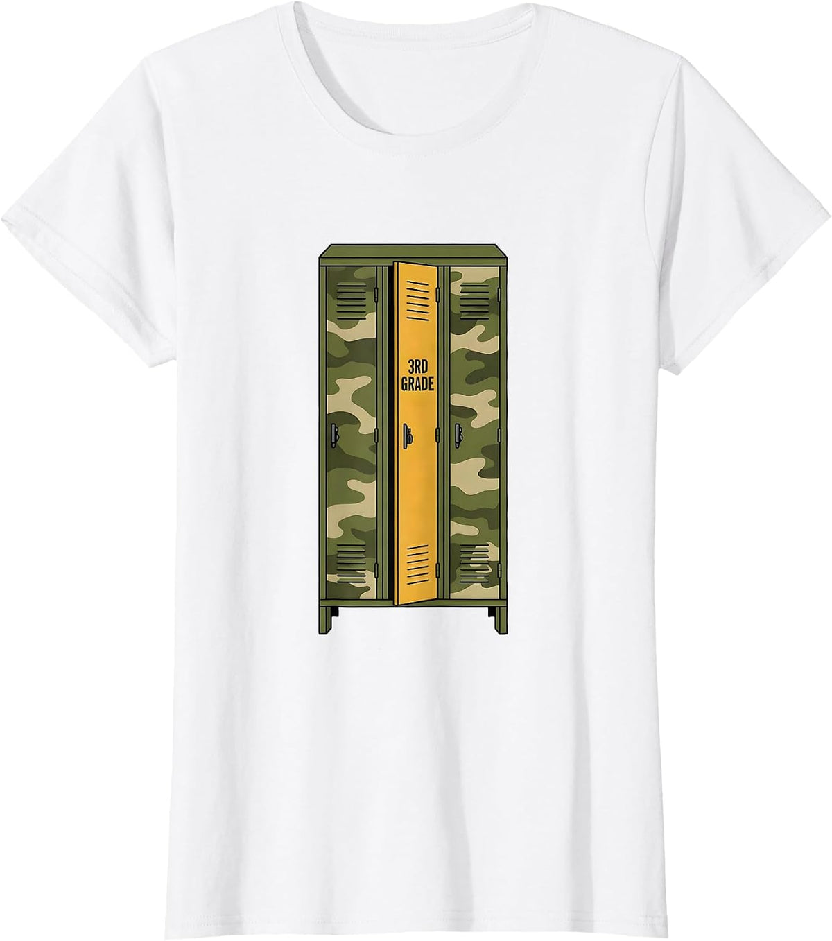 3rd Grade Camo Back To School Boys Teachers Grade Level T-Shirt - White
