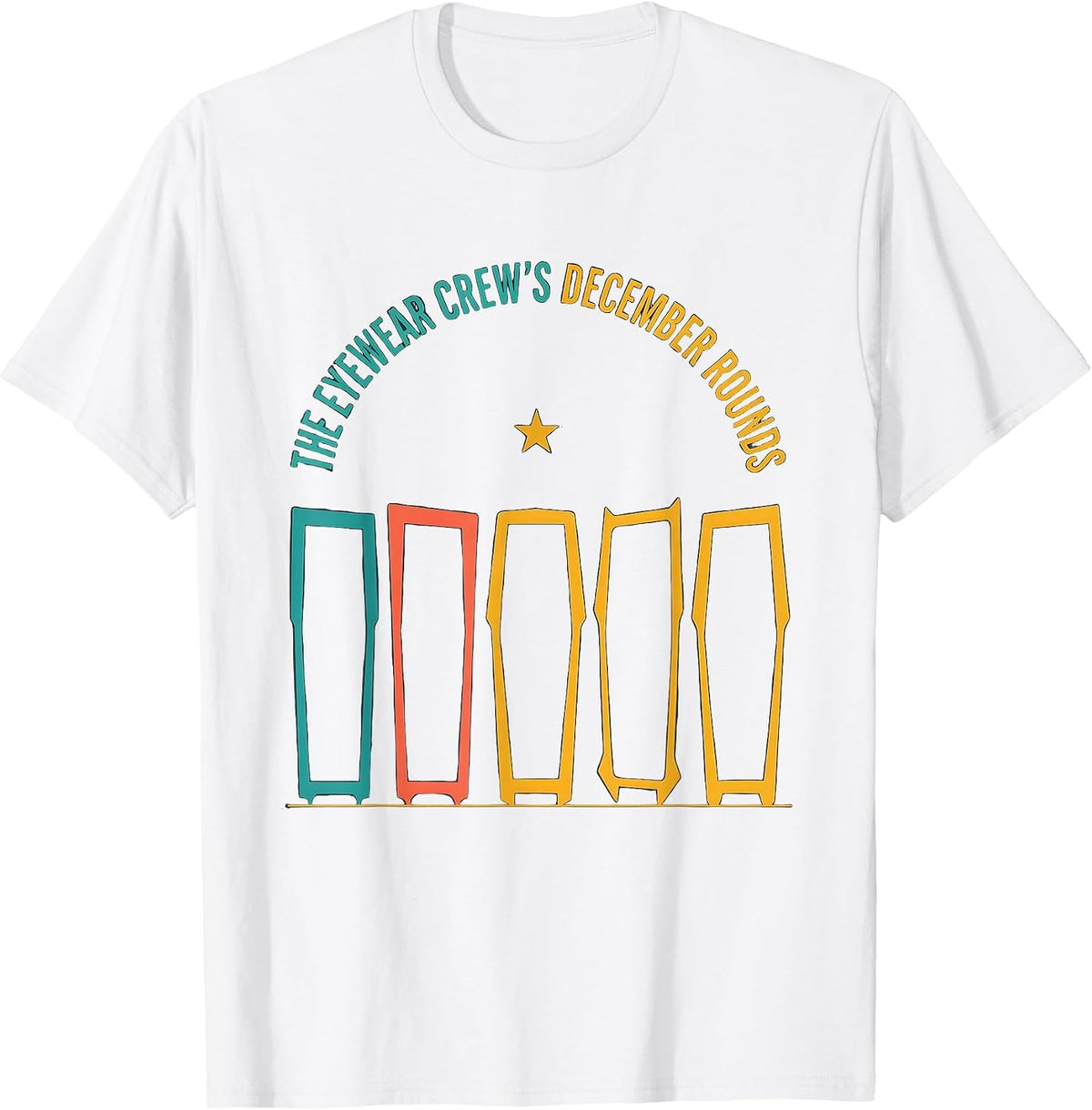 Men's The Eyewear Crew's December Rounds Funny Optometrist T-Shirt - White