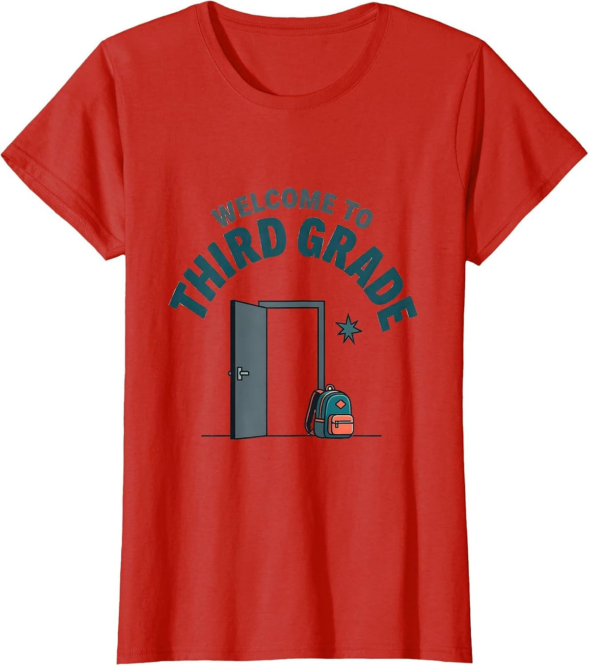 Welcome To Third Grade Playful Teacher Student Back T-Shirt - Red