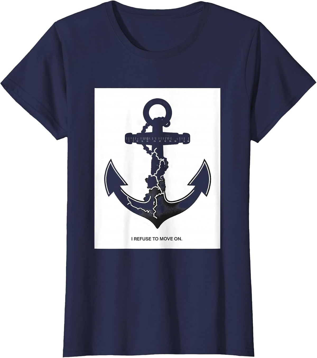 Women's I Refuse To Move On Funny History Teacher Back To School T-Shirt - Navy Blue