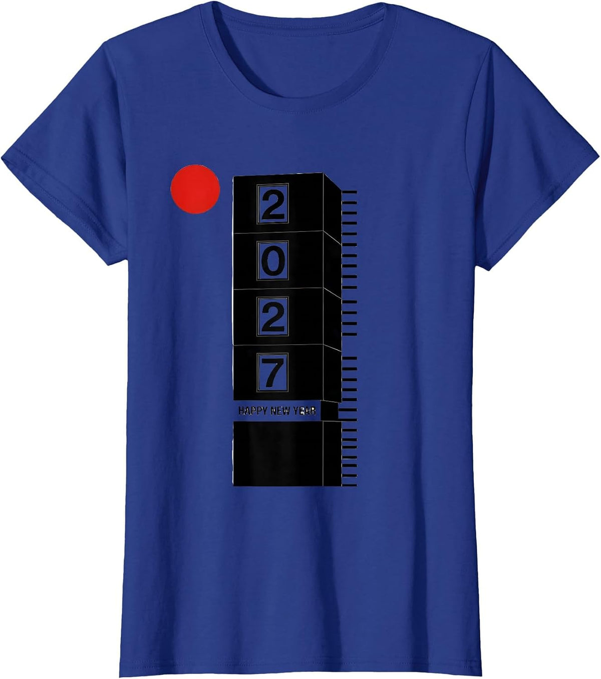 Women's Happy New Year 2027 Swiss International Family Party T-Shirt - Royal Blue