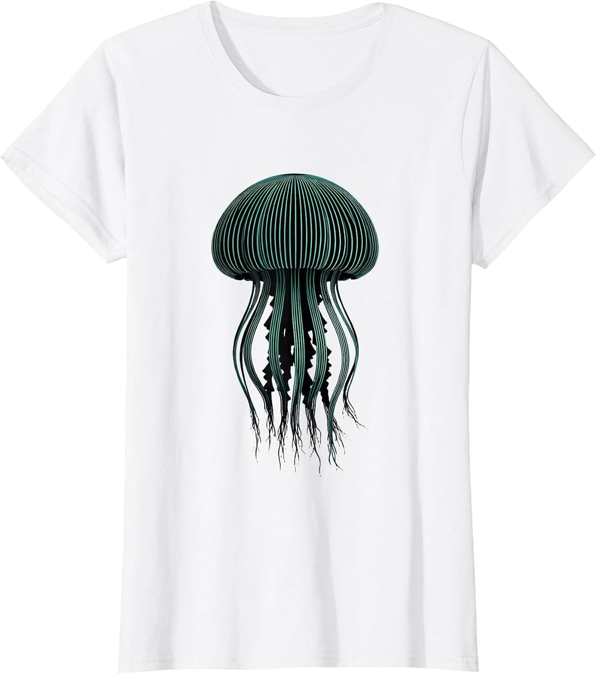 Jellyfish Bell Cute Kawaii Sea Creature Illustration T-Shirt - White