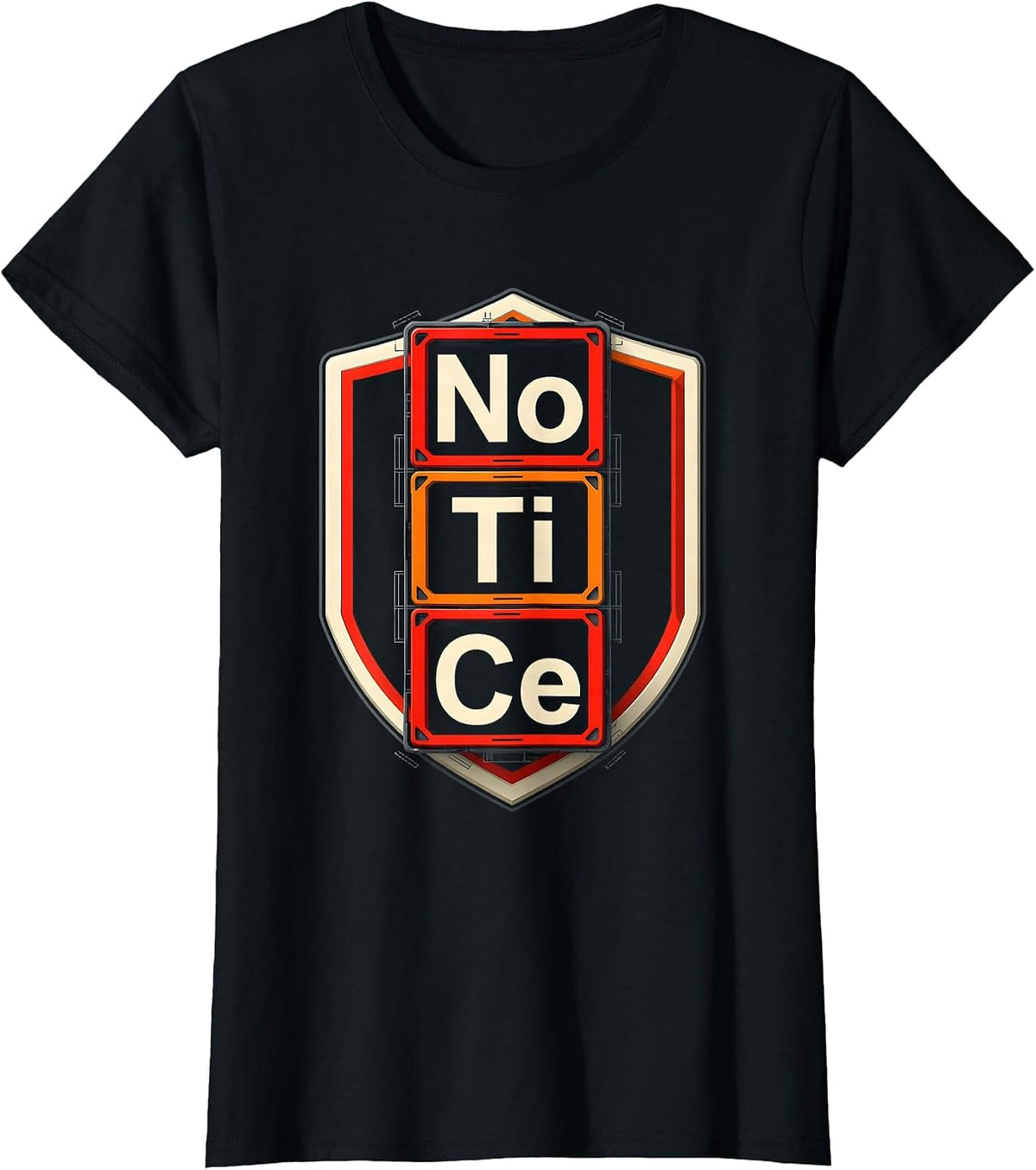 Women's NoTiCe Funny Chemistry Science Teacher Gift Idea T-Shirt - Black