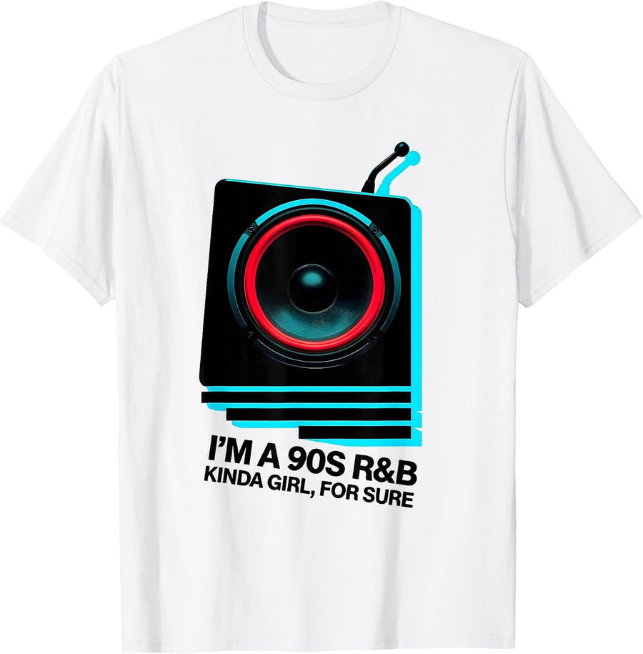 Men's I'm A 90s R&B Kinda Girl Retro Music Hip Hop Soul T-Shirt - White