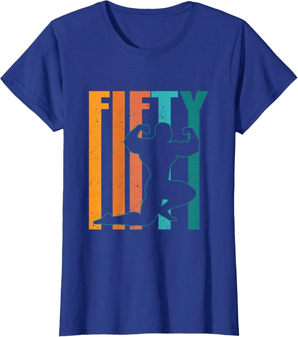 Bodybuilding 50th Birthday Weightlifting Bodybuilder T-Shirt - Royal Blue