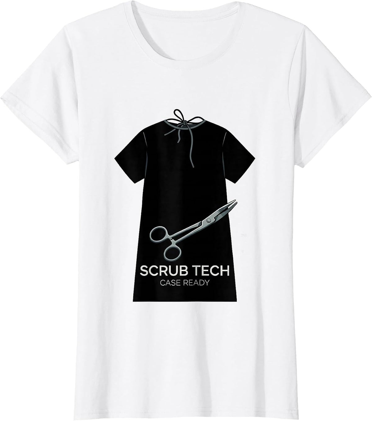 Scrub Tech Case Ready Monochromatic Surgical Tech T-Shirt - White