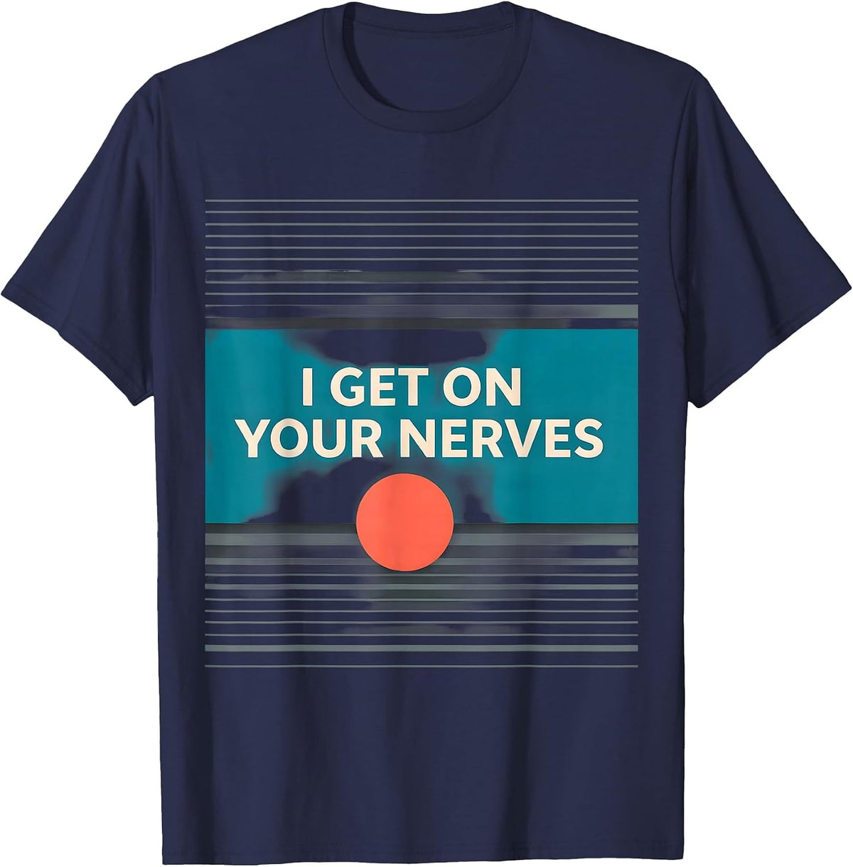 Men's I Get On Your Nerves Funny Massage Therapist Occupational T-Shirt - Navy Blue