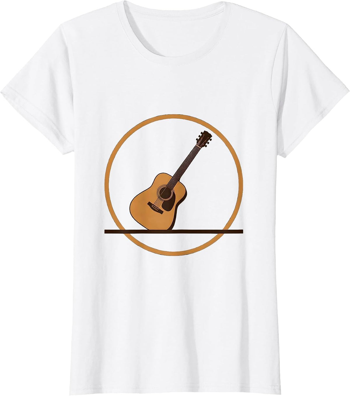 Acoustic Guitar Dorm Room College Life Graphic T-Shirt - White