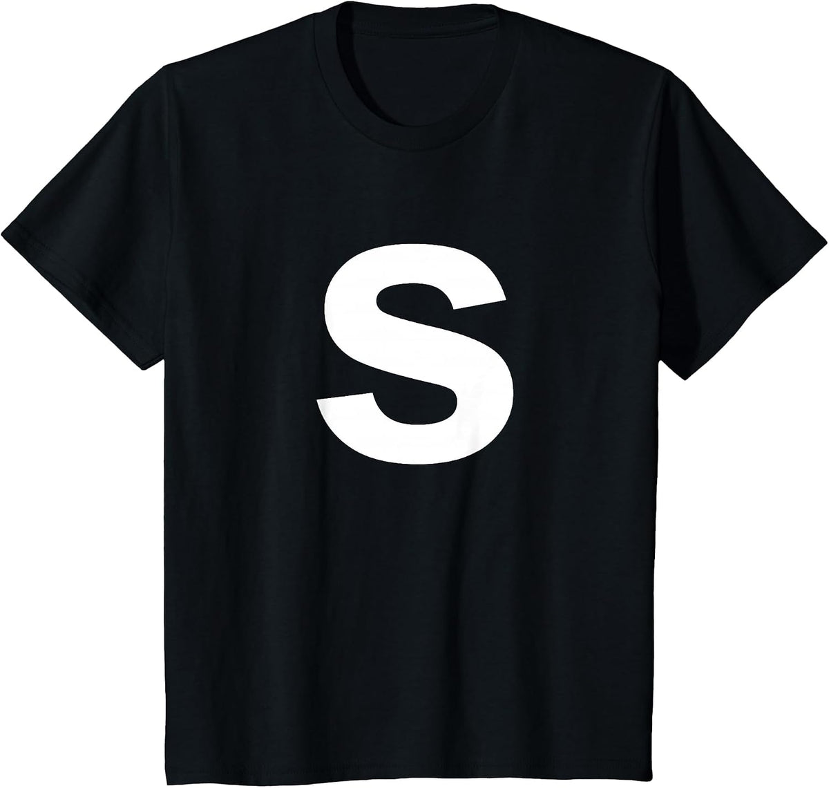 Letter S Shirt Lower Case Alphabet T-Shirt - Black