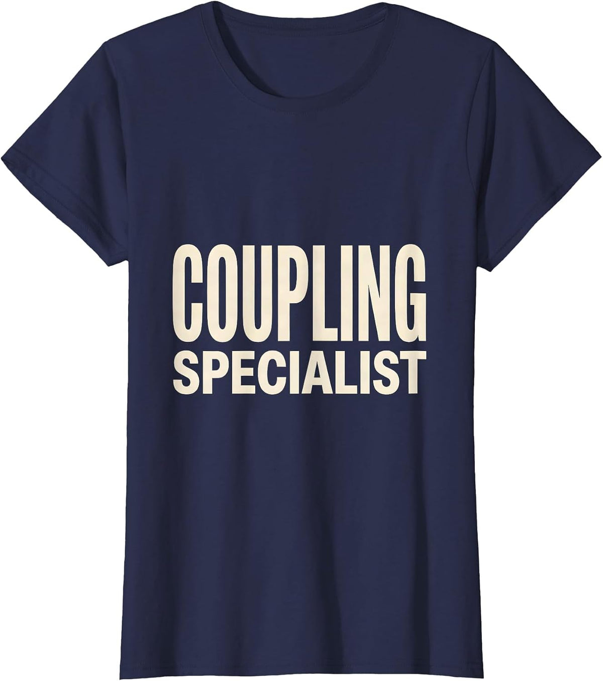 Women's Coupling Specialist Funny Plumber Pipefitter Occupational T-Shirt - Navy Blue