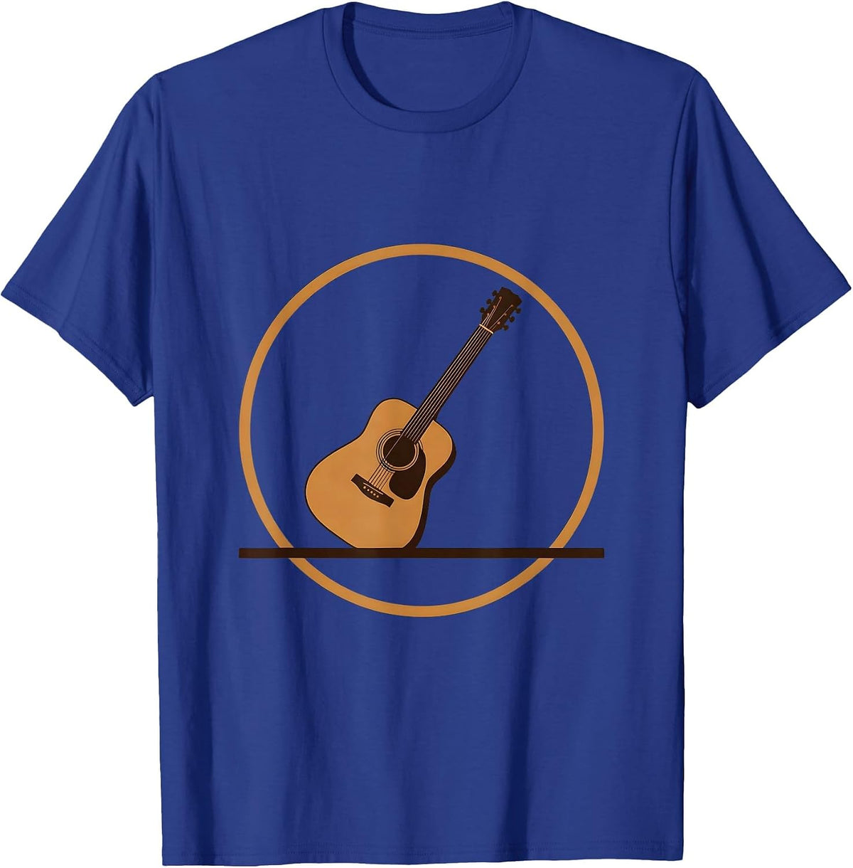 Acoustic Guitar Dorm Room College Life Graphic T-Shirt - Royal Blue