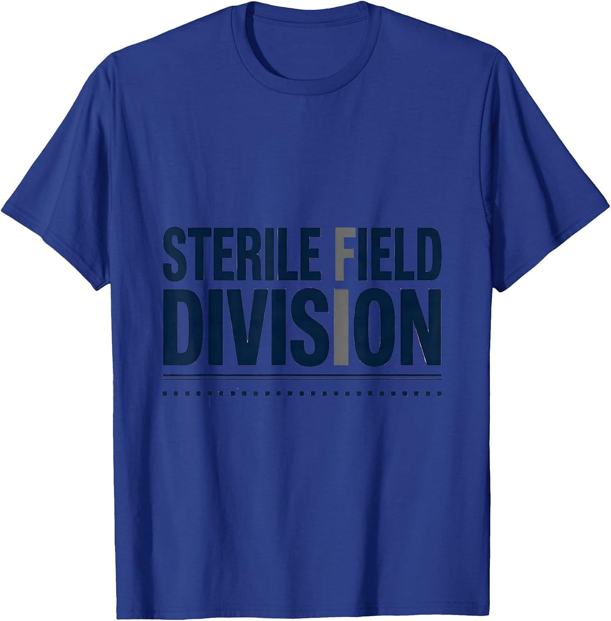 Men's Sterile Field Division Minimalist Surgical Tech Occupational T-Shirt - Royal Blue