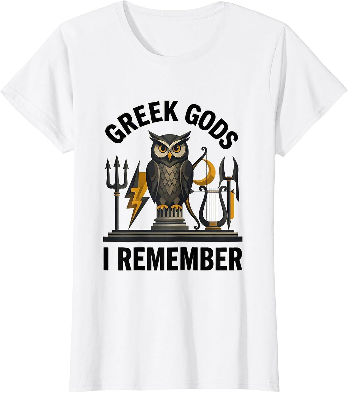 Greek Gods I Remember Minimalist Myth Lover Gift T-Shirt - White