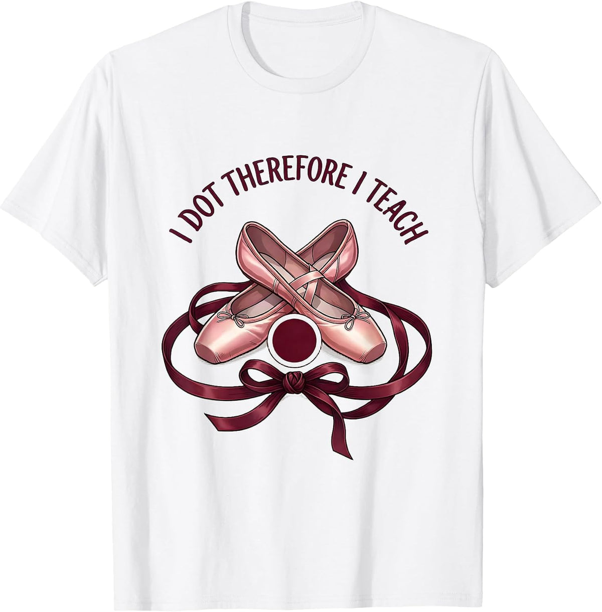 Men's I Dot Therefore I Teach Dot Day Teacher Design T-Shirt - White