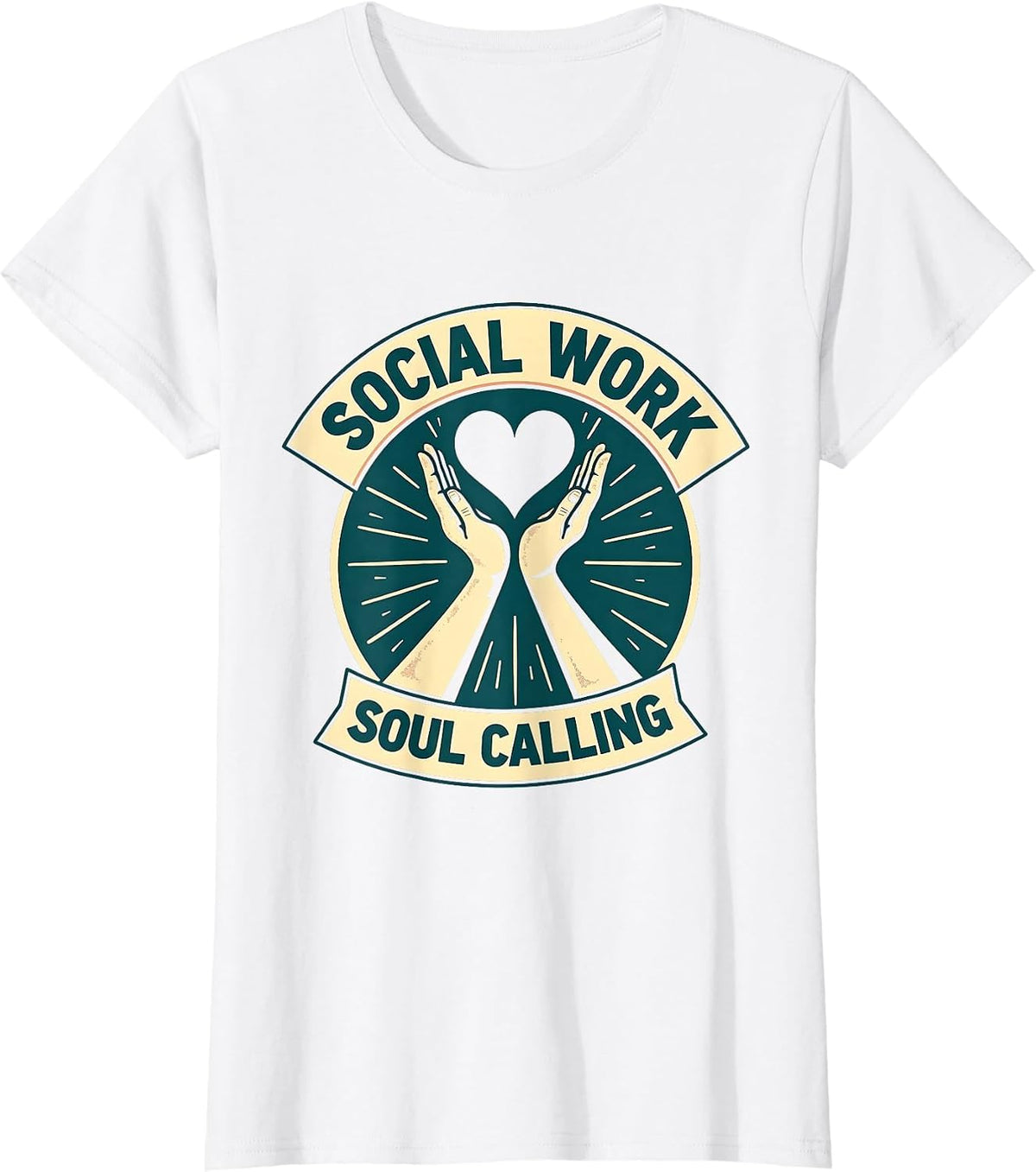 Social Work Soul Calling Inspirational Design T-Shirt - White