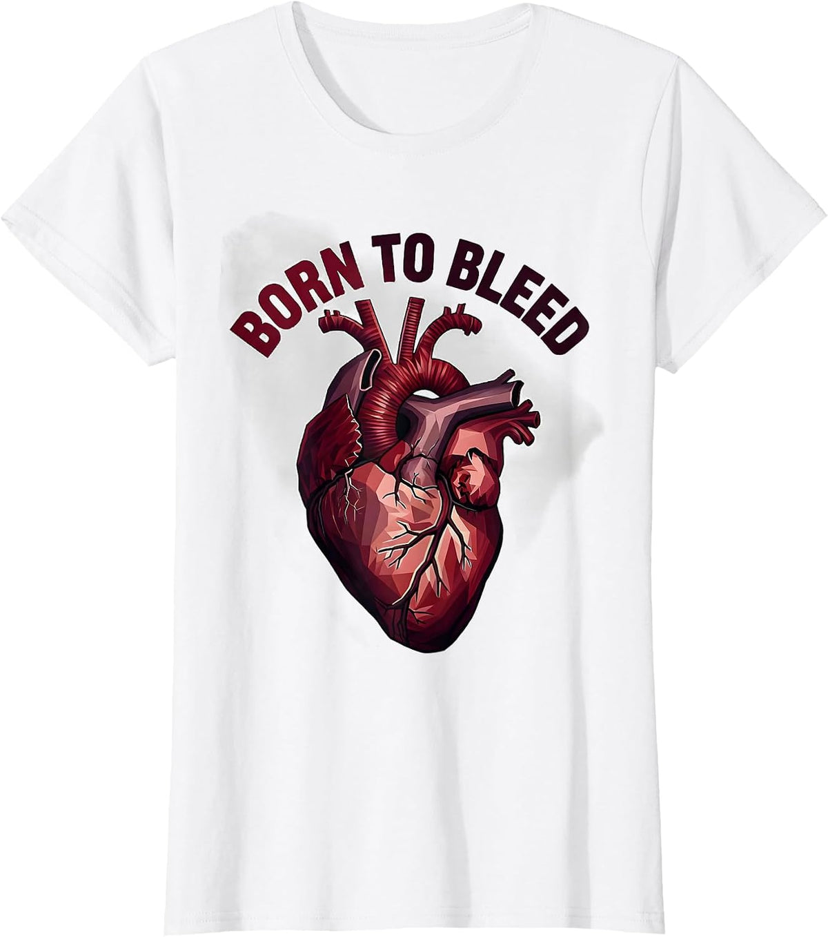 Born to Bleed Bold Bloody Graphic Design T-Shirt - White