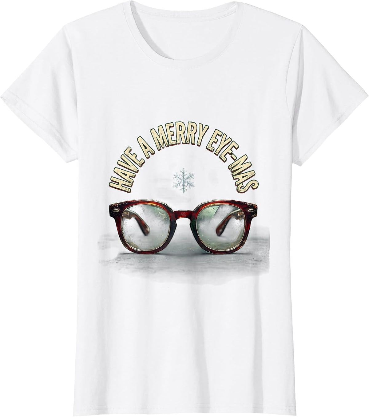 Have A Merry Eye-Mas Distressed Optometrist Christmas T-Shirt - White