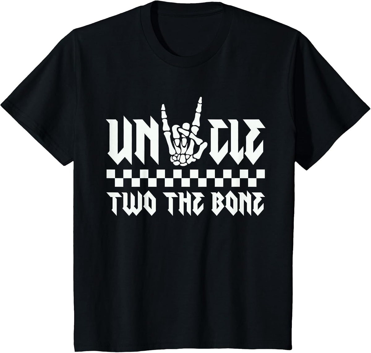 Uncle of The Bad Two the Bone Birthday 2 Years Old Birthday T-Shirt - Black