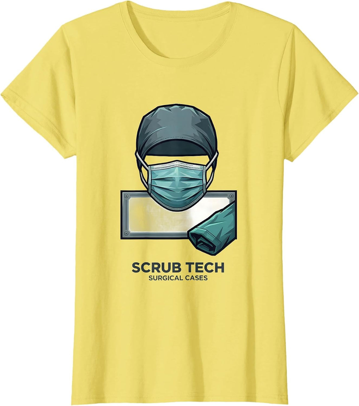 Scrub Tech Surgical Cases Funny Medical Professional T-Shirt - Lemon Yellow