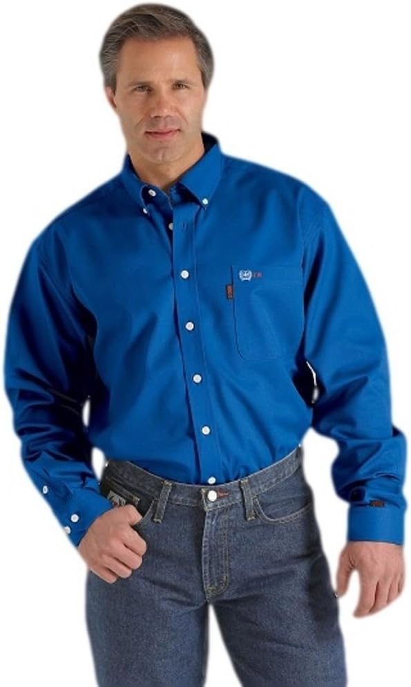 Cinch Men's WRX Fr Long Sleeve Button Down Woek Shirt - Wlw3001011roy - Royal
