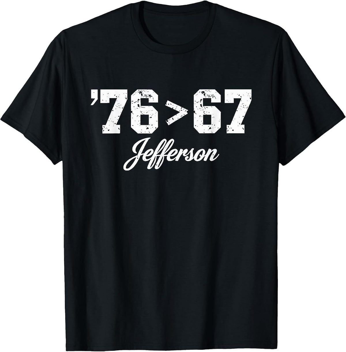 Thomas Jefferson '76 > 67 Self-Evident Make History Fun T-Shirt - Black