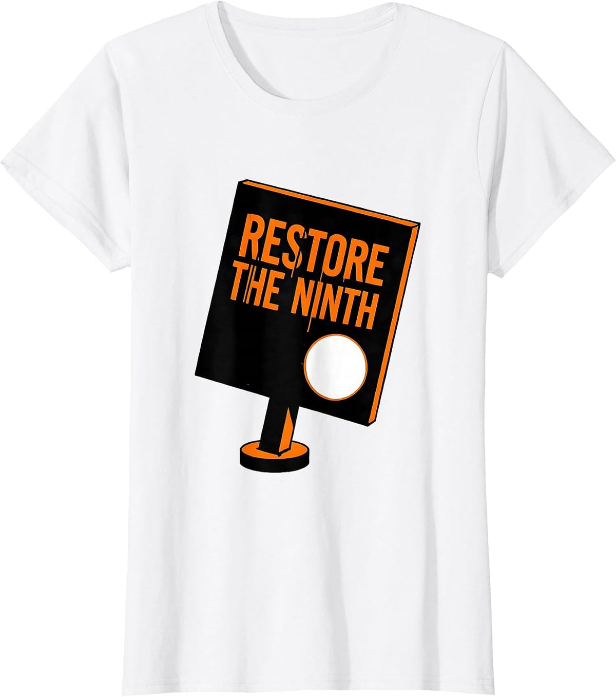 Women's Restore The Ninth Funny Pluto Astronomy Science Enthusiast T-Shirt - White