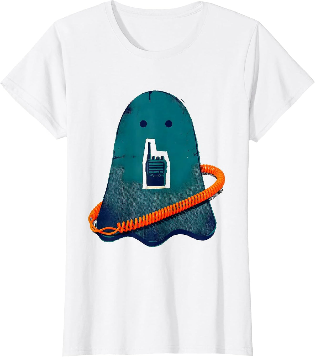 Women's Enlarged Ghost Para Normal Activities SPED Paraprofessional T-Shirt - White