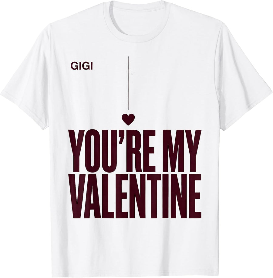 Men's Gigi You're My Valentine Funny Mr Steal Your Heart Boys T-Shirt - White