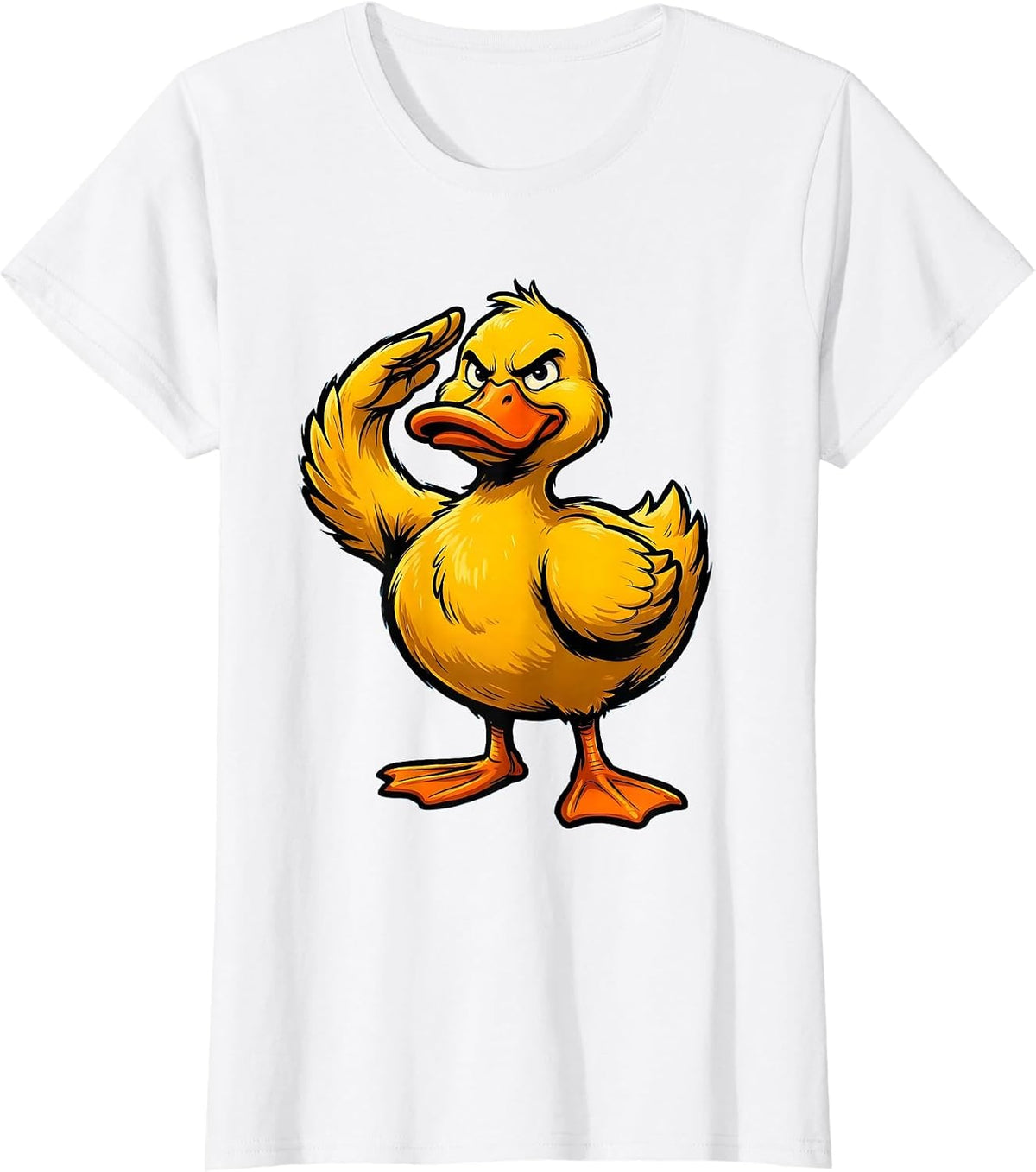 Duck Mascot Cartoon Youth Halloween Costume T-Shirt - White