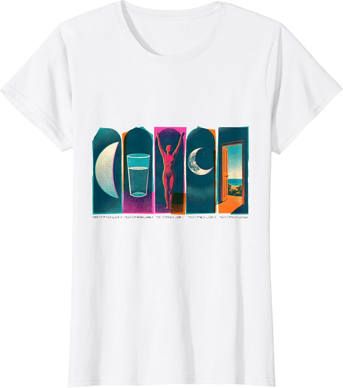 I Teach Coping Skills Daily Encouraging Counselor Mental T-Shirt - White