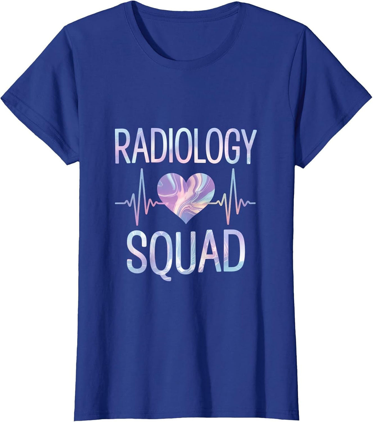 Radiology Squad Heartbeat Radiology Team T-Shirt - Royal Blue