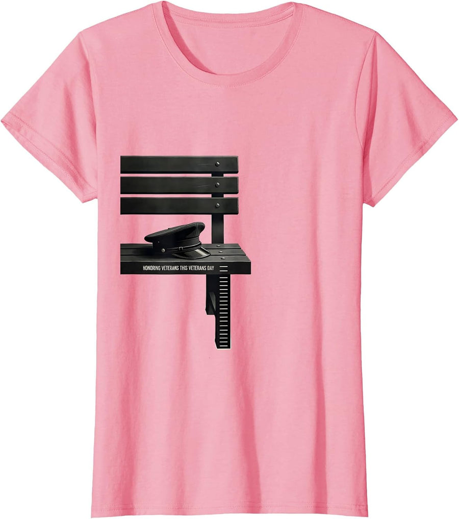 Honoring Veterans This Veterans Day Patriotic Tribute Gift T-Shirt, Women, Pink, X-Large - As Pictured