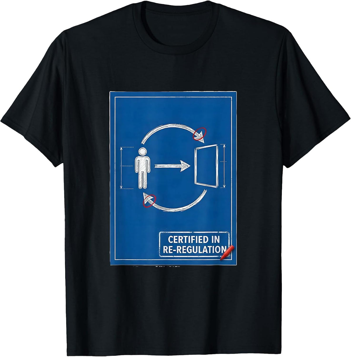 Men's Certified In Re-Regulation Technical Blueprint Special T-Shirt - Black