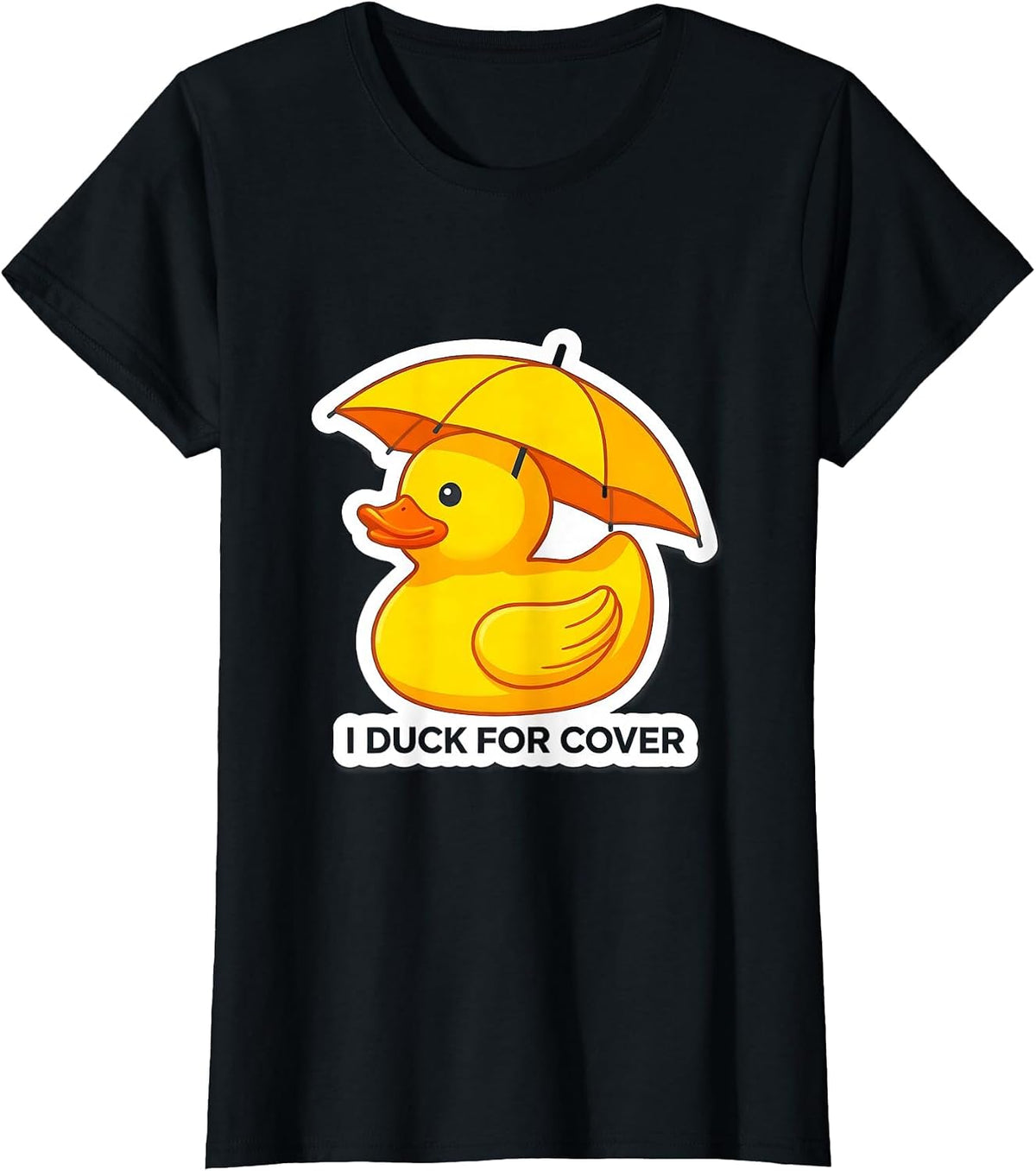 I Duck For Cover Funny Rubber Duck Novelty Gift T-Shirt - Black